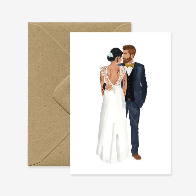 Glückwunschkarte Hochzeit „Married Lovers“