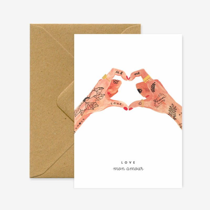Liebeskarte „Hands of Love“