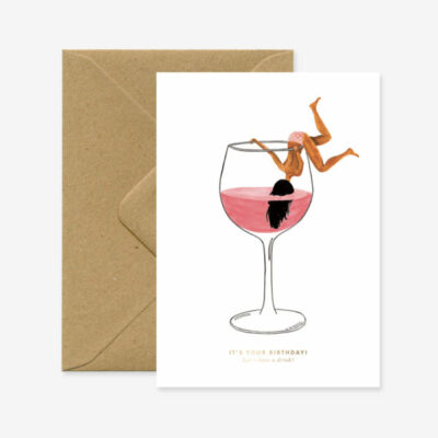 Glückwunschkarte „Just a drink “