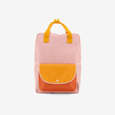 ticky_Lemon_wanderer_backpack_large_-_candy_pink_+_sunny_yellow__carrot_orange_front